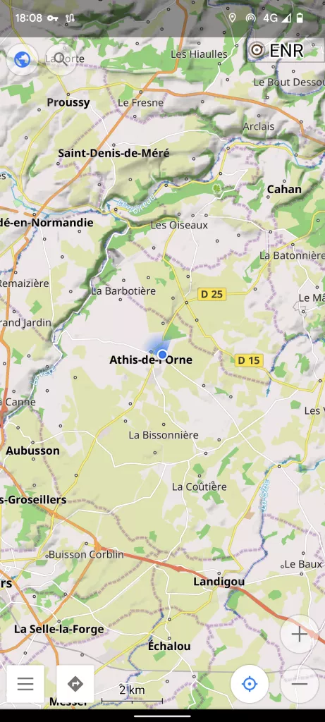Capture d'écran "OsmAnd~ cartographie"