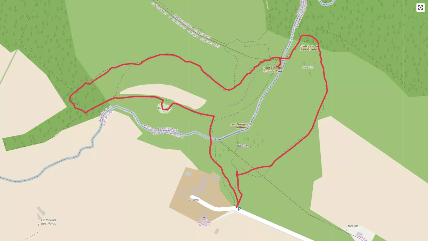 Couverture "Randonnée pédestre de 2,5 km aux Gorges de Villiers"